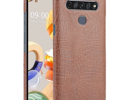 Croco case - LG K61 - Brown Online Sale