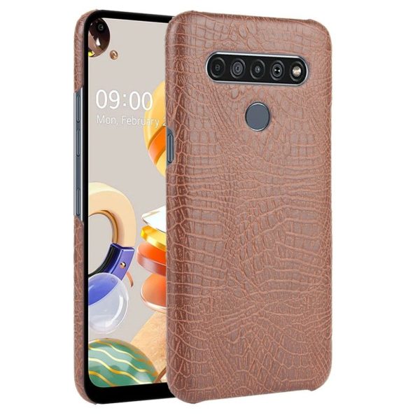 Croco case - LG K61 - Brown Online Sale