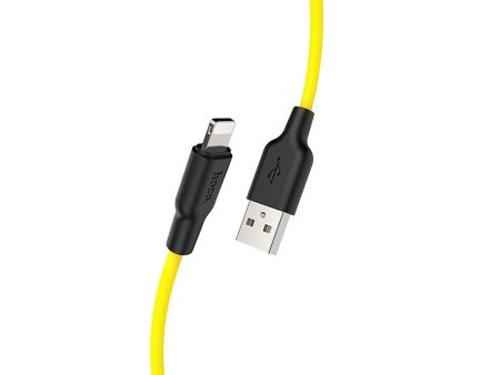 HOCO X21 Plus Silicone charging cable for Lightning - black＆yellow Supply