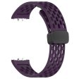 Wrist Band Samsung Galaxy Fit3 R930 Magnetic Silicone Smartwatch Bracelet Strap - Dark Purple Sale