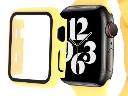 Apple Watch SE 2022 (40mm) cover with tempered glass screen protector - Yellow Cheap