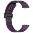 Wrist Band Samsung Galaxy Fit3 R930 Magnetic Silicone Smartwatch Bracelet Strap - Dark Purple Sale