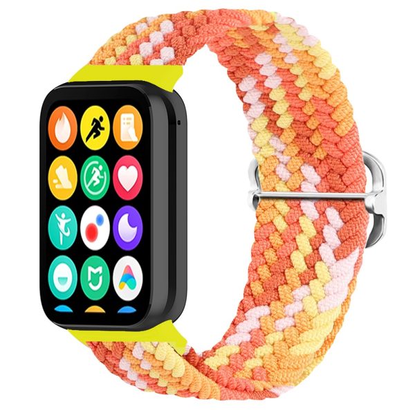 Xiaomi Redmi Watch 4 Braided Band Adjustable Replacement Nylon Watch Strap - Colorful Orange Hot on Sale