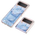 Marble Samsung Galaxy Z Flip3 5G case - Blue For Sale