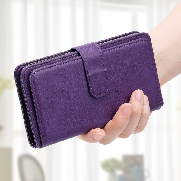 10-slot wallet case for Motorola Moto G23   G53   G13 - Purple on Sale