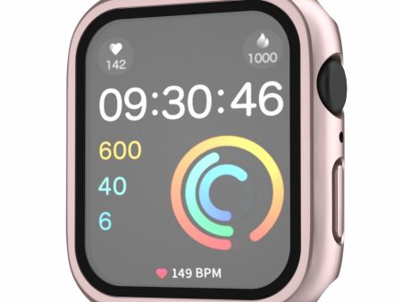 Apple Watch SE 2022 (40mm)   SE   6   5   4 protective cover with tempered glass - Rose Gold For Sale