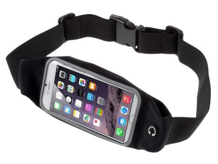 Waist Belt For 5.5 Inch Smartphones 165x85mm - Black on Sale