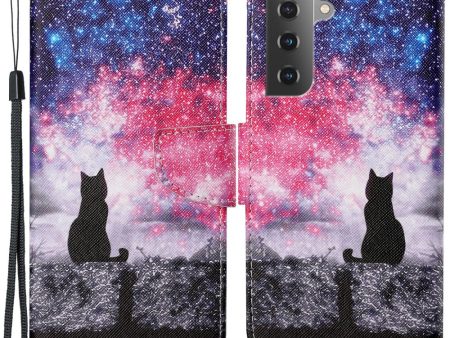 Wonderland Samsung Galaxy S22 flip case - Starry Sky   Cat For Cheap