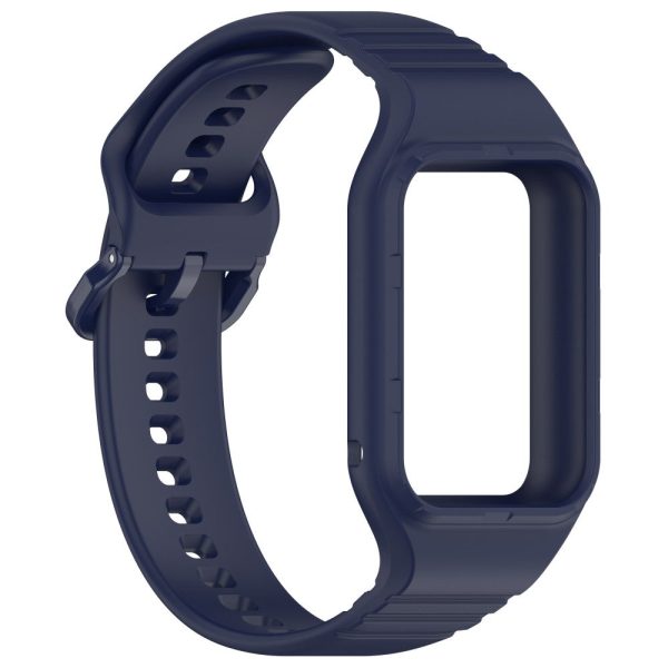 Xiaomi Smart Band 8 Pro Easily Adjustable Watch Strap Flexible Silicone Wrist Band - Navy Blue For Sale