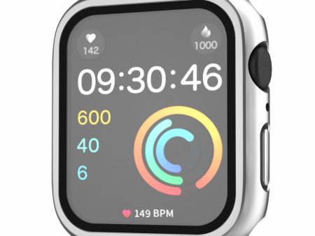 Apple Watch SE 2022 (44mm)   SE   6   5   4 protective cover with tempered glass - Silver For Sale