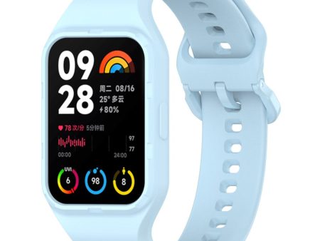 Xiaomi Smart Band 8 Pro Easily Adjustable Watch Strap Flexible Silicone Wrist Band - Baby Blue on Sale