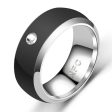 Smart editable stainless steel multifunctional NFC ring - Black   8# For Discount