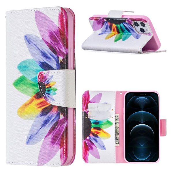 Wonderland iPhone 12   12 Pro flip case - Colorful Petal Fashion