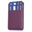 Universal rhombus style leather card holder - Dark Purple For Sale