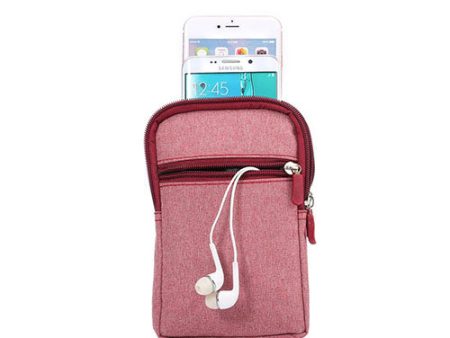 Universal Hook Loop Phone Sleeve w   Belt Clip for Smartphones 173x110mm – Red Online Sale