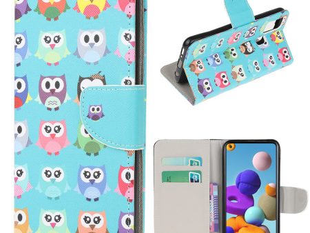 Wonderland Samsung Galaxy A21s flip case - Owls on Sale