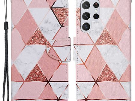 Wonderland Samsung Galaxy S23 Ultra flip case - Marble Pattern For Discount