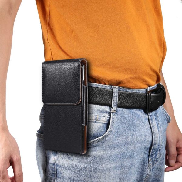 Universal litchi texture leather pouch for smartphone Fashion