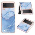 Marble Samsung Galaxy Z Flip3 5G case - Blue For Sale