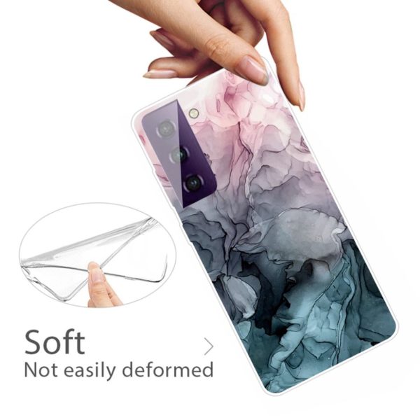 Marble Samsung Galaxy S21 FE case - Rose and Greyish Blue Clouds Online now