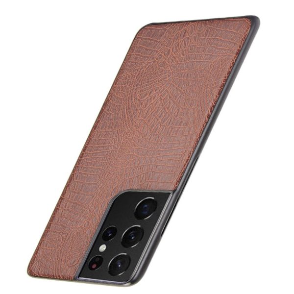 Croco case - Samsung Galaxy S21 Ultra - Brown on Sale