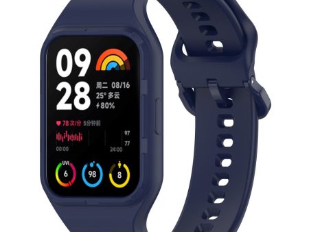 Xiaomi Smart Band 8 Pro Easily Adjustable Watch Strap Flexible Silicone Wrist Band - Navy Blue For Sale