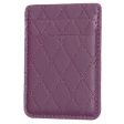 Universal rhombus style leather card holder - Dark Purple For Sale