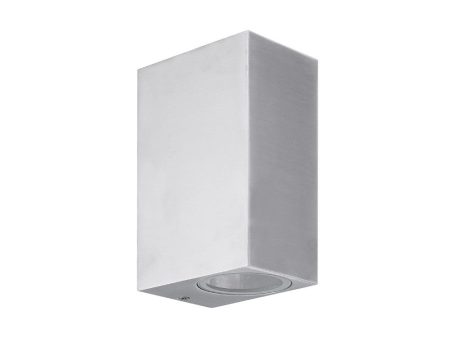 Small Al LED 2-Way Wall Light in Brushed Aluminium Eurotech - L1268UD For Cheap