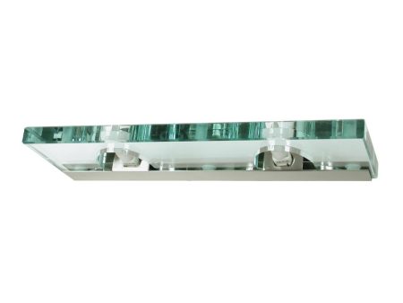 Jasmine Mirror Light Double Glass Shelf in Brushed Chrome Eurotech - W1097 2 For Cheap