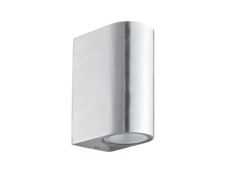 Small Al LED 2-Way Wall Light in Brushed Aluminium Eurotech - L1267UD For Discount