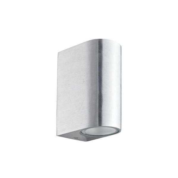 Small Al LED 2-Way Wall Light in Brushed Aluminium Eurotech - L1267UD For Discount